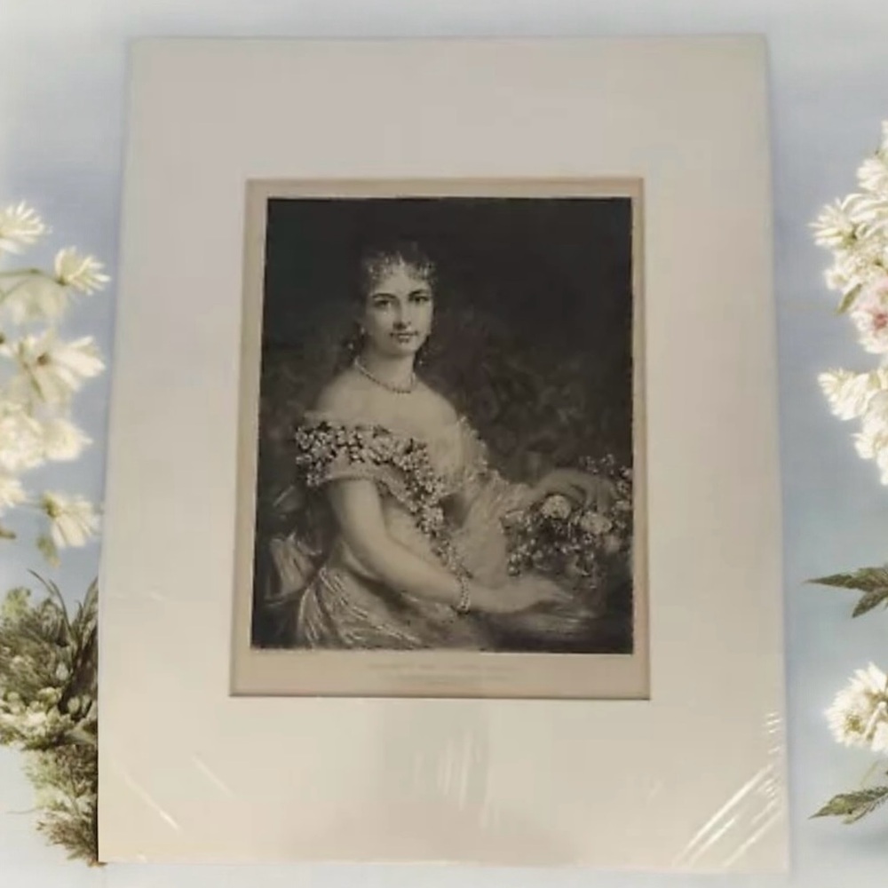 Antique Etching D Huntington Portrait 1889